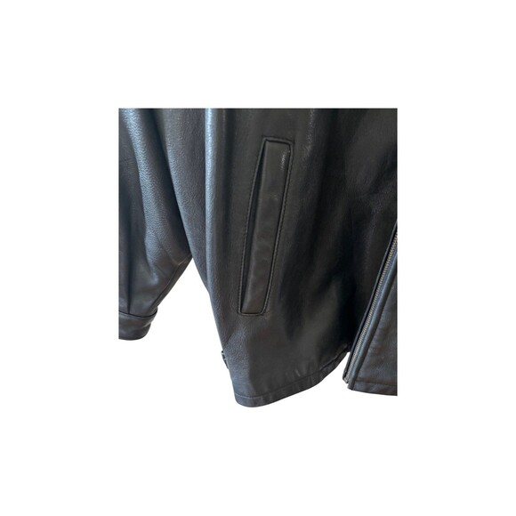 Rare Max USA Men 4X Vintage Genuine Black Leather Jacket 90s Hip Hop Zip Liner - Picture 7 of 11